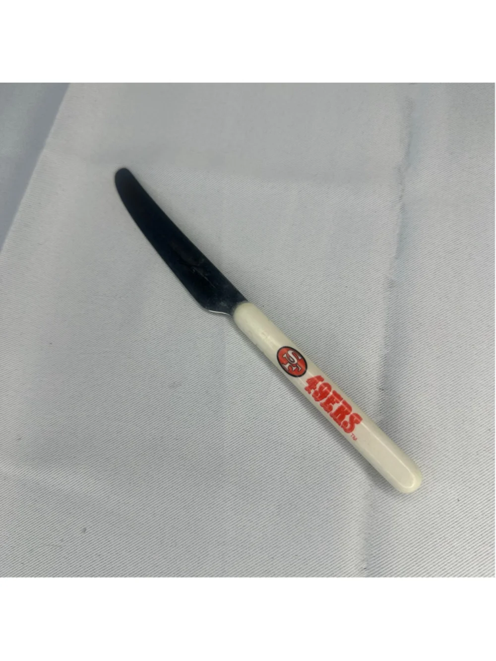 Vintage San Francisco 49ers Serrated Steak Knife - White Handle NFL